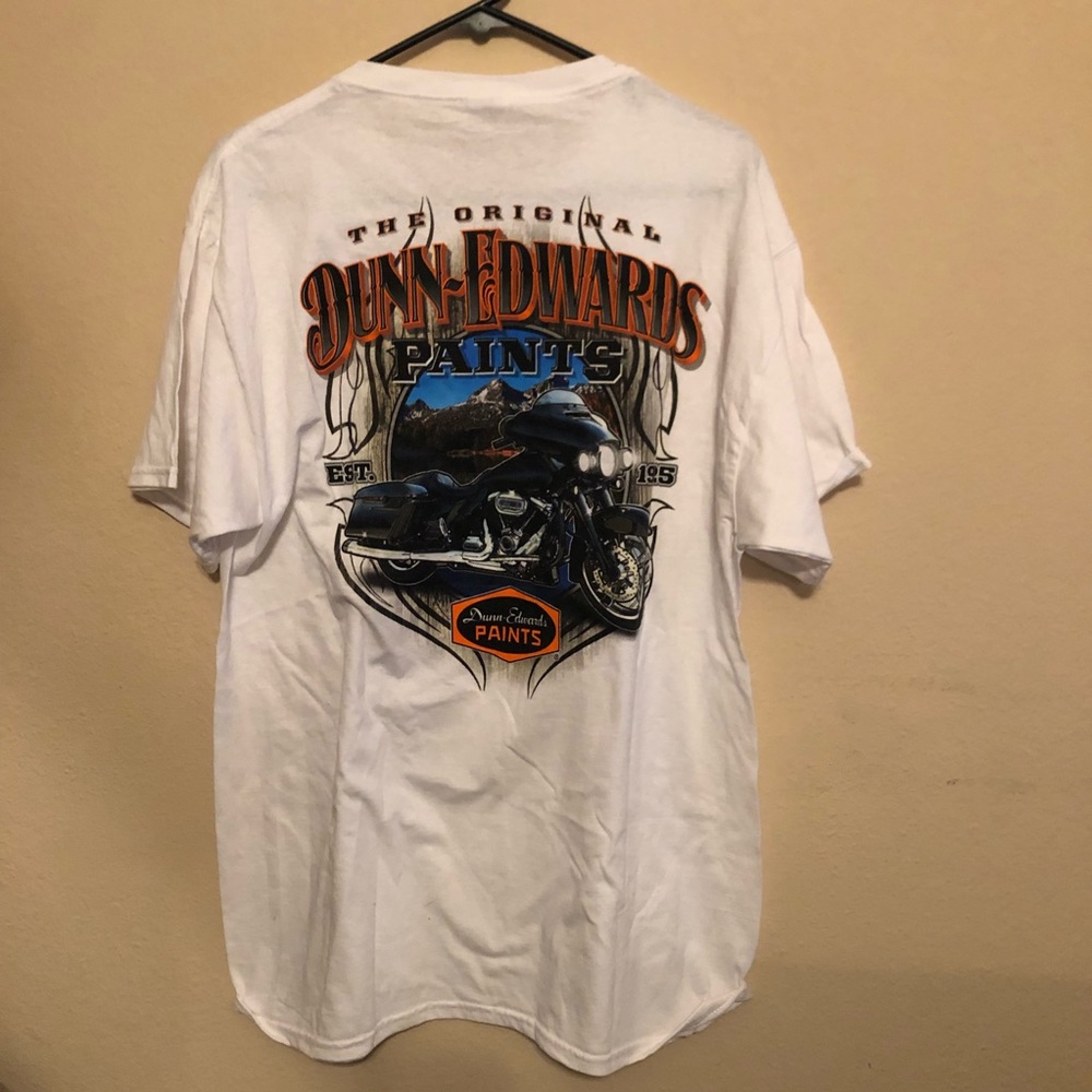 Dunn Edwards L Harley Davidson White T-Shirt